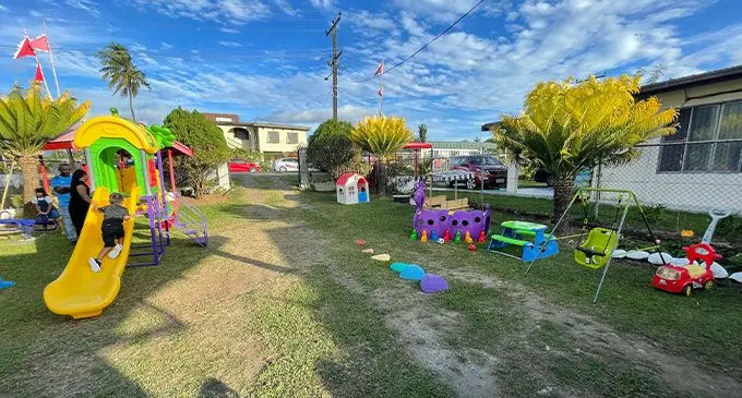 Kids Life Care outdoor playing area. 