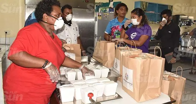 Staff of Fiji Marriot Resort and Nadi Hospital. Photo: Mereleki Nai