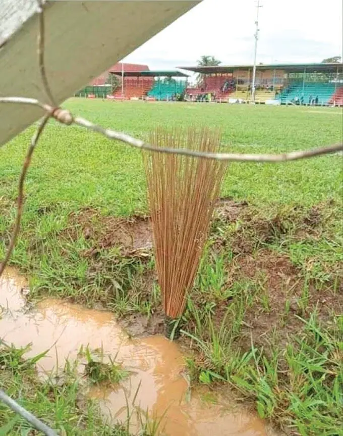 Some believe ‘sasa’ (broom) will stop the rain’ in Labasa over the weekend. Photo: Courtesy of Asuad Ali