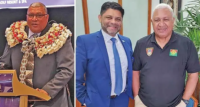 President Ratu Wiliame Katonivere, Former Attorney-General Aiyaz and Former Prime Minister Voreqe Bainimarama. Sayed-Khaiyum