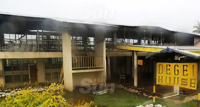 The Degei House building that was hit by fire on Friday, October 26, 2019. Photos: Kelera Sovasiga