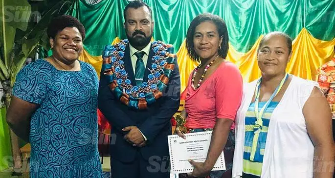 Assistant Minister for Youth Alvick Maharaj with youth members at the Labasa District Youth Council awards night on April 10, 2021. Photo: Laisa Lui