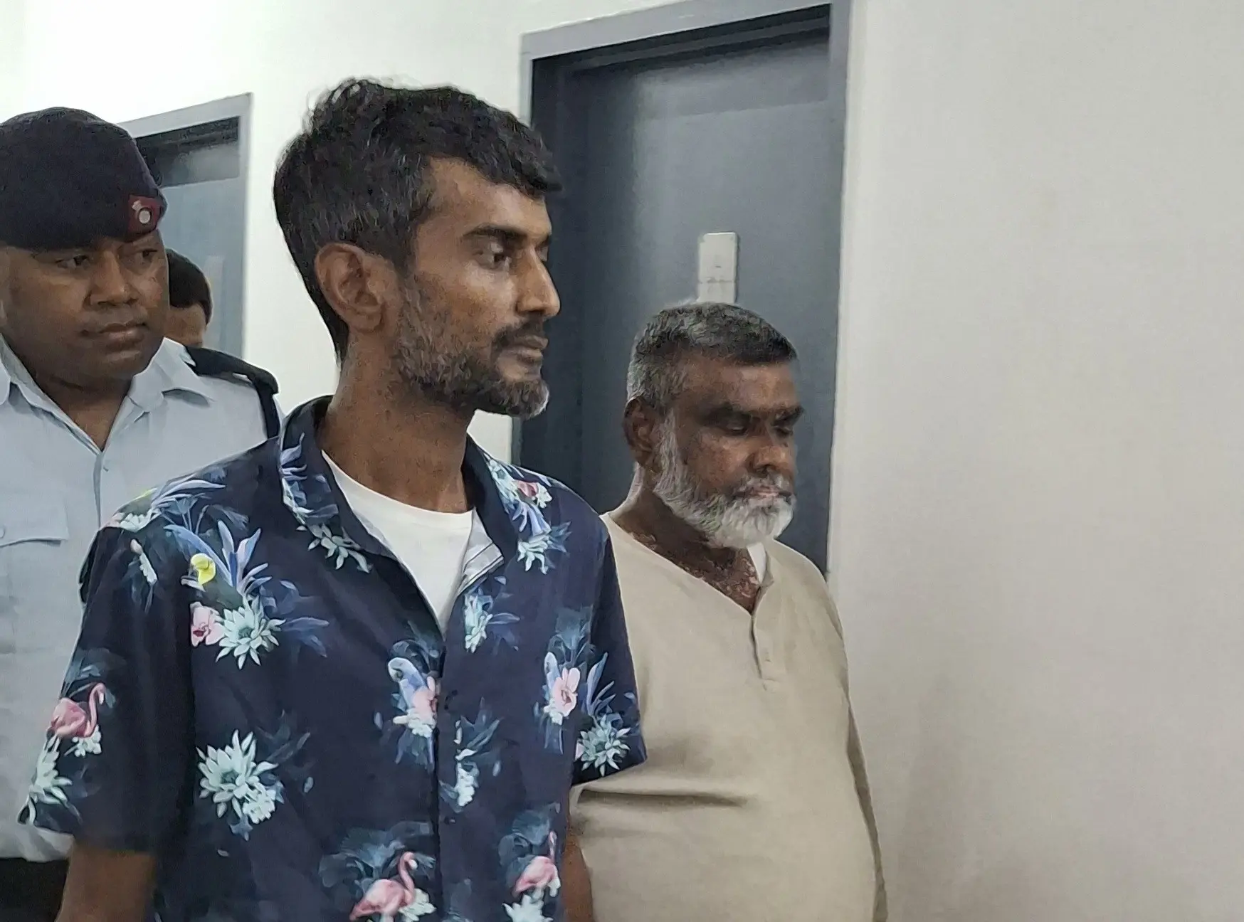 Accused Sachin Chandra (left) and Naseem Ali at the Nadi Magistrate Court.