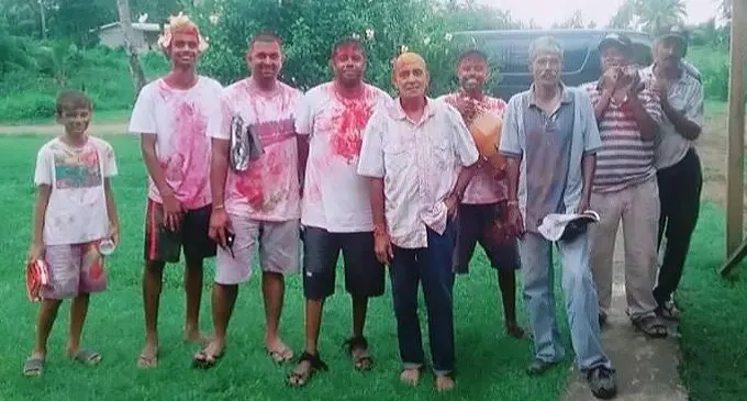Families of Visawa Feeder Road in Nausori mark Holi celebrations.