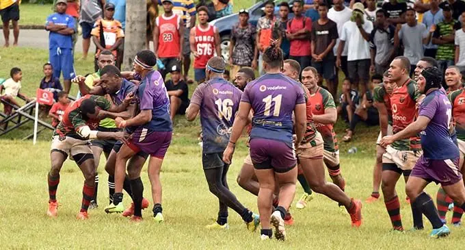 Brawl between West Coast Storms - Army Bears during the Premier grade at the Fiji Airports ground in Namaka. on March 9,2019  Photo: Waisea Nasokia