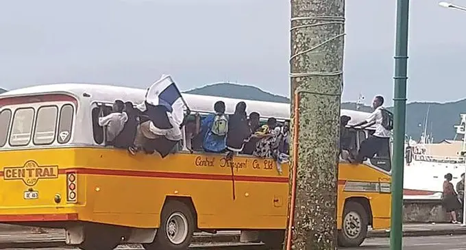 The video showed students misbehaving on a Central Transport Company bus in Suva on Wednesday.