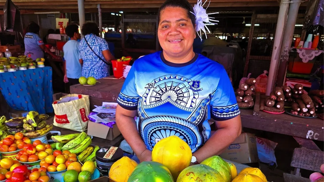 Anaseini Moli, a vegetable and fruit vendor at Labasa market. 