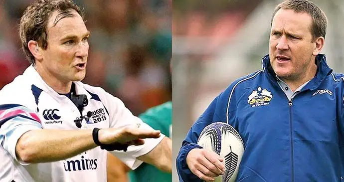 Left: Former international rugby referee Glen Jackson now Flying Fijians and Fijian Drua assistant coach. Right: Former Fijian 7s assistant coach Brad Harris.