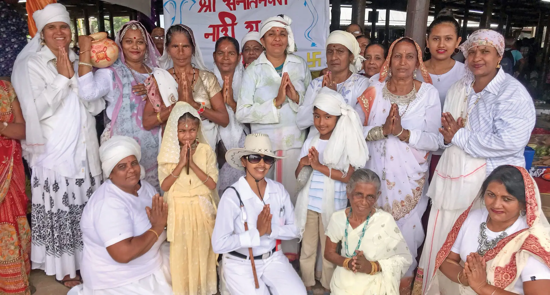 Nari Sabha Labasa gathered during the Girmit day celebration at Labasa market on May 12, 2023. Photo: Shratika Naidu
