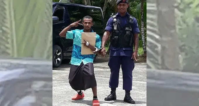 Fabiano Dakai outside the Navua Magistrates Court on February 28, 2019. Photo: Wati Talebula 