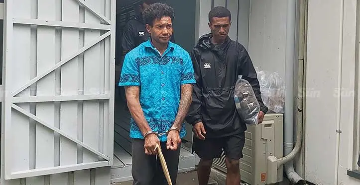 Murder accused Joni Raciri outside the Magistrates Court in Suva on June 13, 2023. Photo: Ashna Kumar
