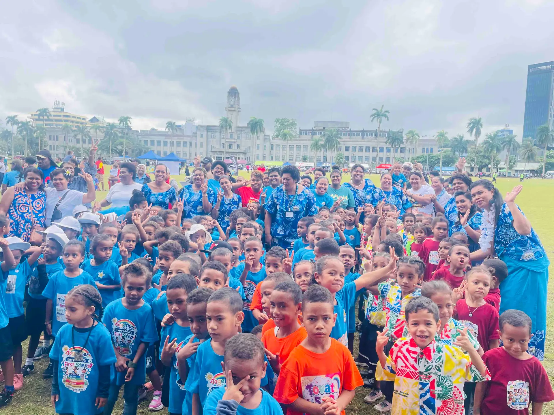 Kindergarten students from the Lami cluster during the official opening of Early Childhood Education (ECE) Week in Suva on Saturday.