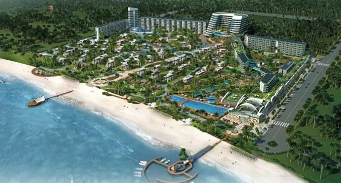 An artists impression of the planned Golden Bay International Resort and Spa on Lomolomo Beach. Photo: Chen Yu Ting