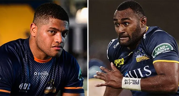 Rob Valetini and Tevita Kuridrani (ACT Brumbies).