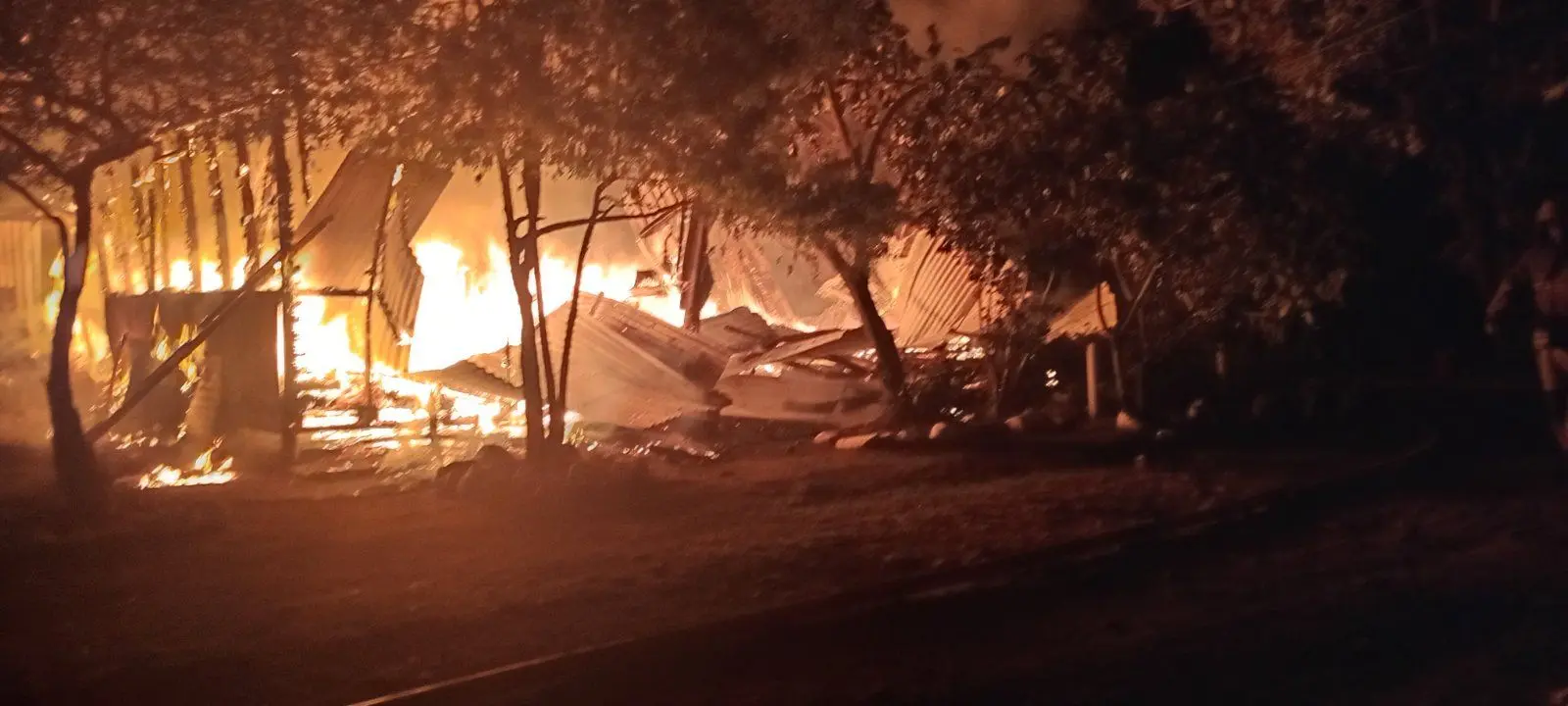 The fire scene in Navutu Village, Lautoka.