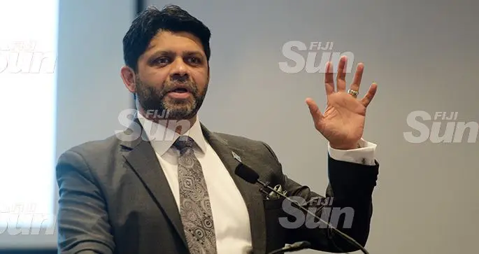Attorney General Aiyaz Sayed-Khaiyum during Ministry of Local Government welcome reception for Special Administrators at Holiday Inn on October 23, 2019. Photo: Ronald Kumar.
