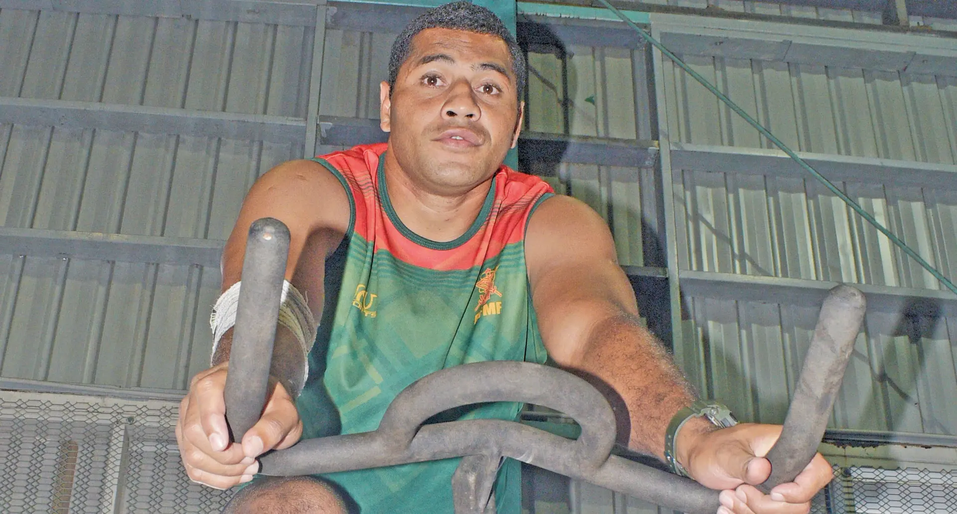 Suva captain and second five eighth, John Stewart, trains at the High Performance Unit gym in laucala Bay, Suva, on November 10,  2020. Photo: Ronald Kumar