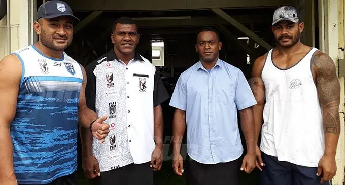 Fiji Bati extended squad members, from left: Mosese Qionimacawa, Apakuki Tavodi, Apimeleki Lutu and Pio Seci at the FNRL gym  on December 21, 2020. Photo: Sereana Salalo
