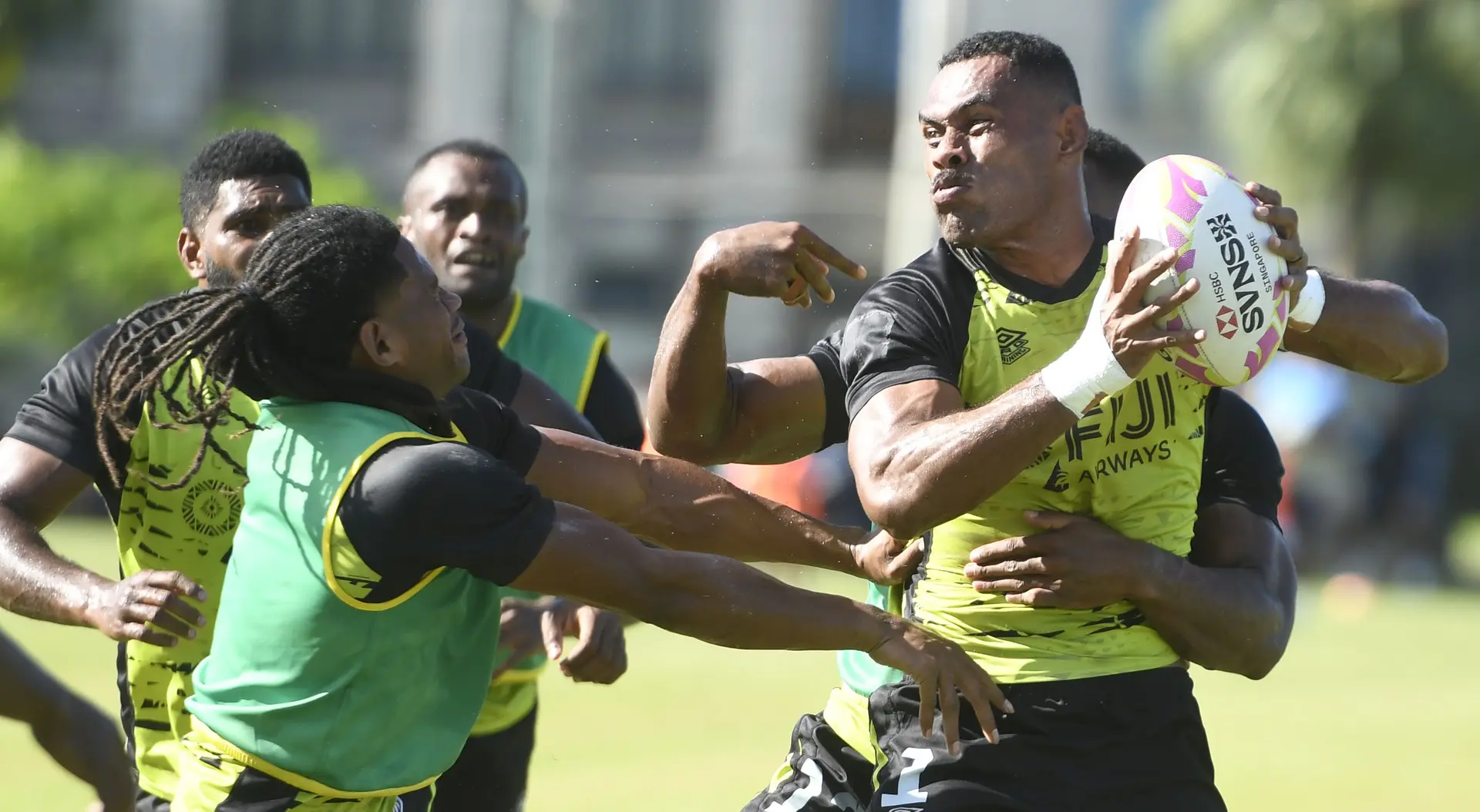 Fiji men’s 7s forward Kavekini Tanivanuakula during training at Albert Park, Suva, on February 17, 2026. 