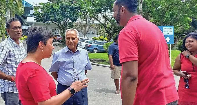 Mahendra Chaudhry at USP on October 22, 2024. Photo: Beranadeta Nagatalevu