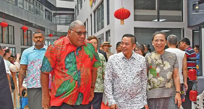 President Ratu Wiliame Katonivere with government officials and members of the Chinese community in Fiji during the Chinese New Year celebration in Nausori on February 3, 2024.  Photos: DEPTFO News