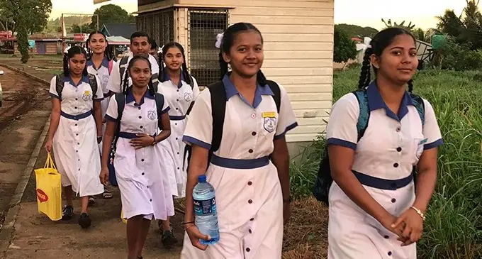 Students of Tabia College in Macuata on their way to school on June 30, 2020. Photo: Laisa Lui