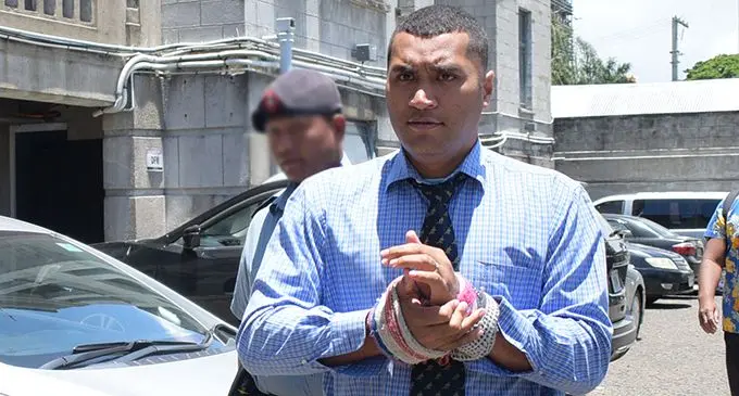 Former Police officer Kelepi Duri Tautaumacala Kolinisau after his sentencing on November 20, 2019. Photo: Ronald Kumar
