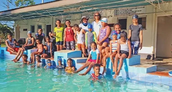 Children attended swimming classes on September 20, 2022, organised by Oceania certified swimmer, Nina Naivalu, and this was well received by parents. Photo: Sampras Anand
