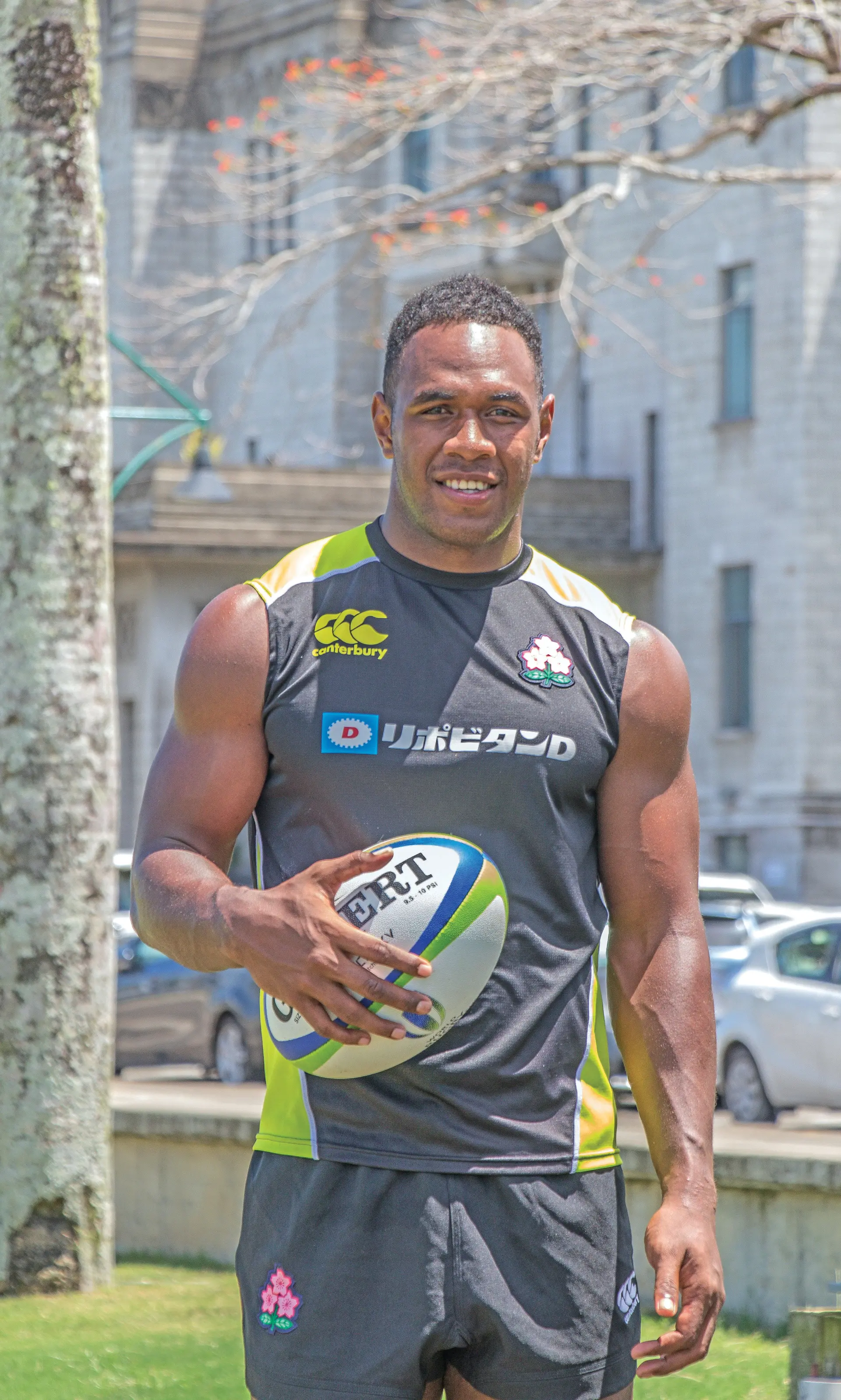 Junior Japan’s Viliame Tuidraki in Albert Park, Suva on March 15, 2019. Photo: Oceania Rugby