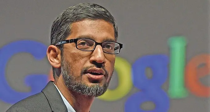 Google chief executive officer Sundar Pichai.