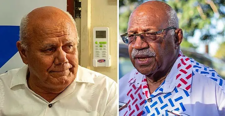 SODELPA leader Viliame Gavoka and Prime Minister Sitiveni Rabuka.
