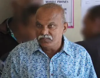 Ajay Nand outside the Nausori Magistrate Court. 