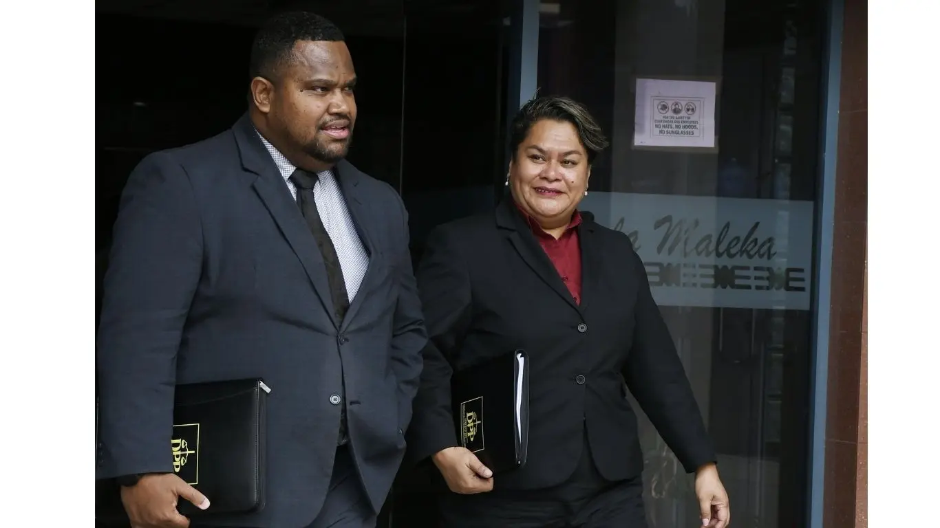 Assistant Director of Public Prosecutions Meli Vosawale and Acting Director Nancy Tikoisuva after making their submission to the Constitutional Review Committee on April 23, 2026.