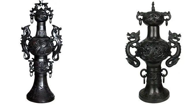 Display of black pottery works from Chiping.