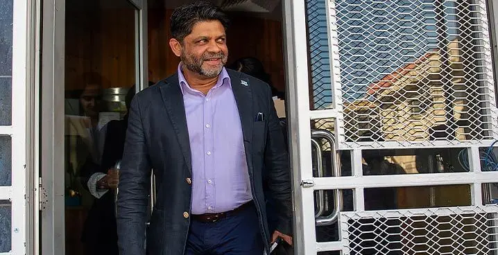 FijiFirst general secretary Aiyaz Sayed-Khaiyum exiting the CID Headquarters in Suva on January 23, 2023. Photo: Leon Lord