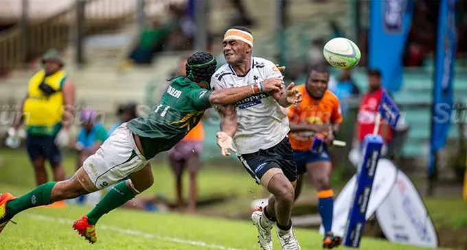 The Cambridge/BLK Nadroga preping for their warm up match against Ba. Photo: Leon Lord