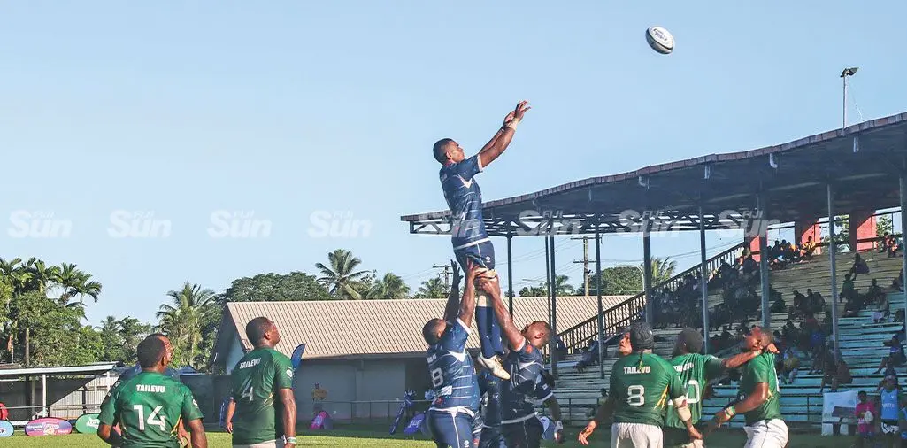 Nadi captain Jolame Luvevou hoists their jumper against Tailevu at Ratu Cakobau Park, Nausori on April 13, 2024. Photo: Ioane Asioli