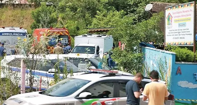 The attack happened at the Cantinho Bom Pastor kindergarten in Blumenau. Photo: BBC News 