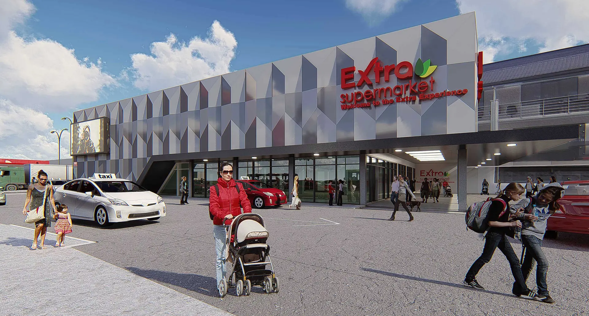 An artist’s impression of the Extra Supermarket being developed at Challenge Plaza, Laucala Beach, Suva