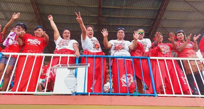 Macuata rugby supporters at Churchill Park, Lautoka, this afternoon. Photo: Sereana Salalo