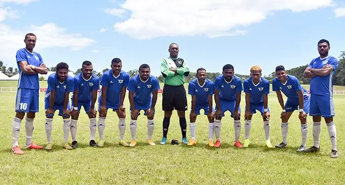 The Kasavu FC team from left: Gabriele Matanisiga, Patrick Joseph, Kavaia Rawaqa, Peniame Drova, Bruce Hughes, Simione Tamanisau, Ifraz Ali, Setareki Hughes, Iowane Matanisiga, Anish Khem, Josateki Tamudu at Lawaqa Park, Sigatoka on January 9, 2021. Photo: Fiji FA