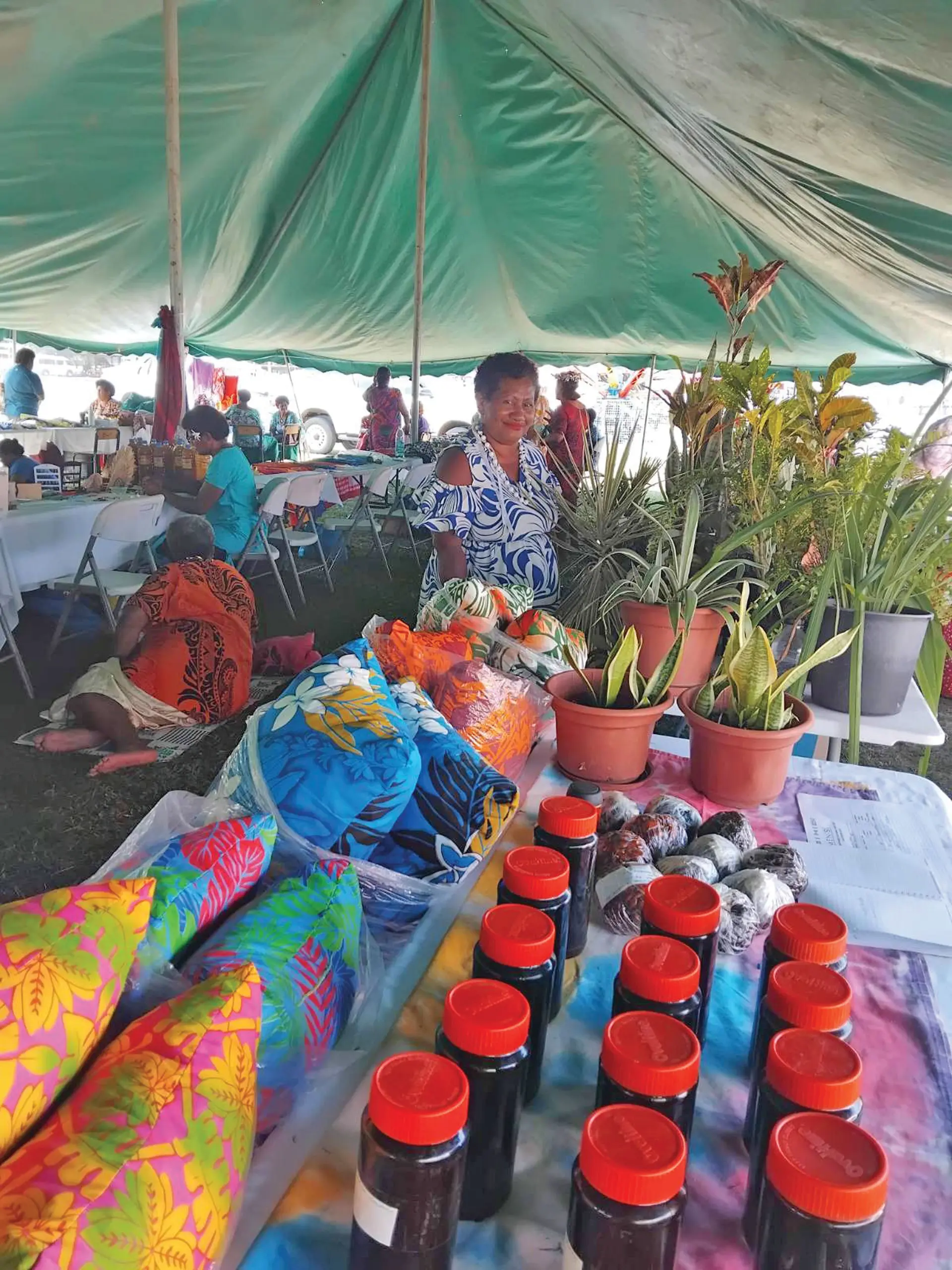 Market vendor Sainiana Tinai during the women’s mini expo at the Gujarati  grounds in Ba on October 2, 2025.  