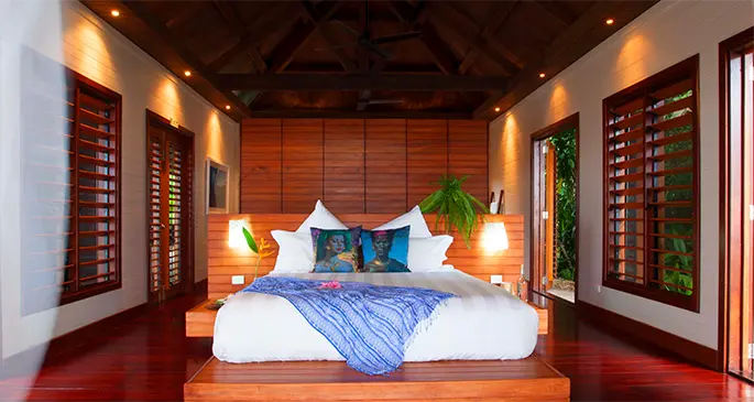 A room at the Tavola Villa Stillness Retreat in Savusavu.