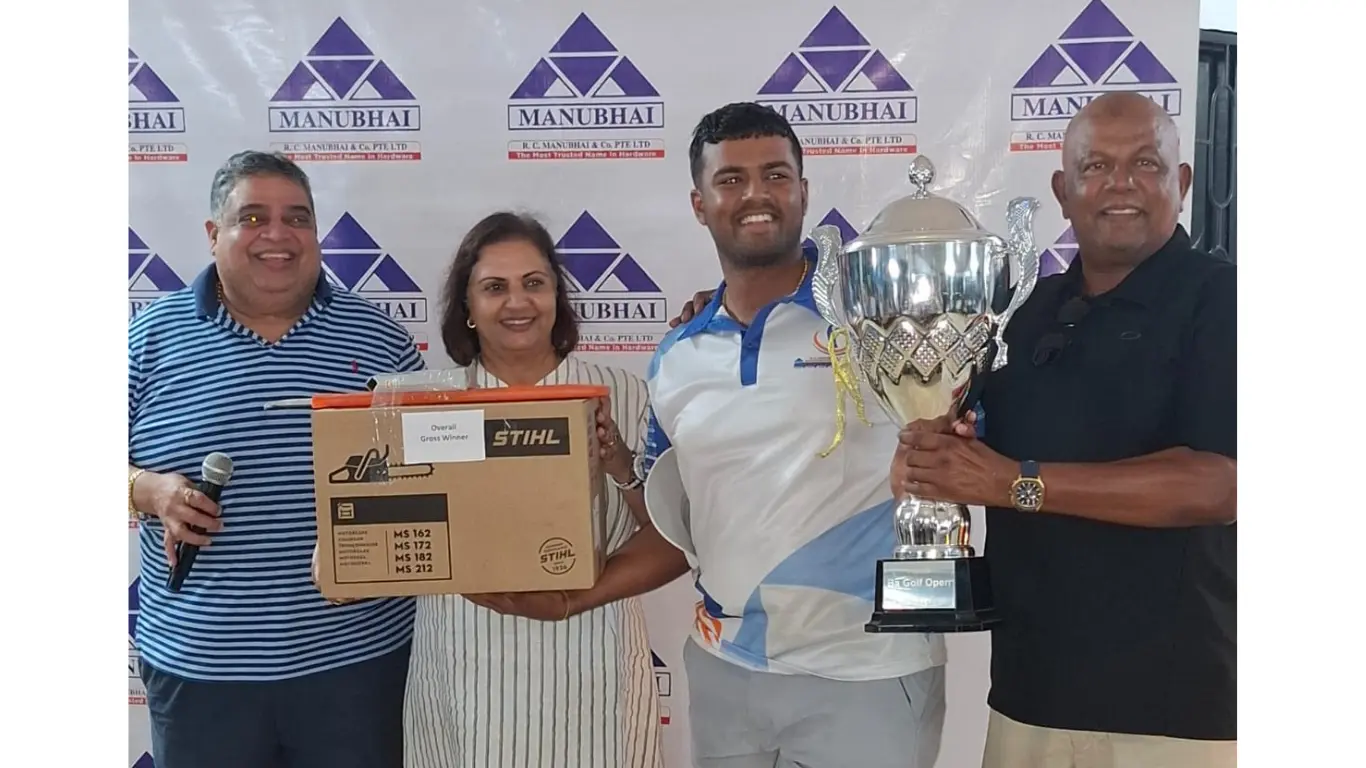 From left-right, Rajesh Patel, Raina Kumar, Shakeel Pillay and Well Pillay. Photo: R.C. Manubhai