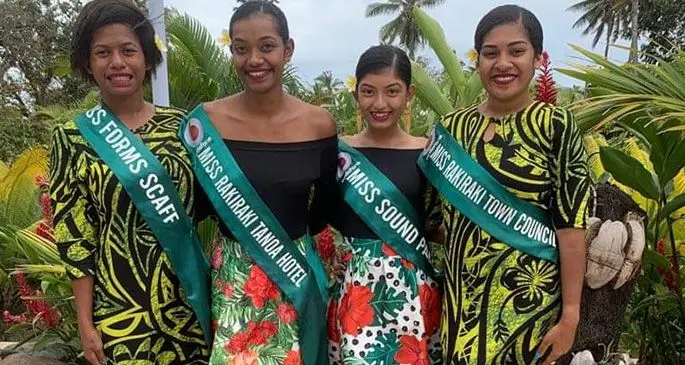 The 2019 Vodafone Rakiraki Carnival queens, (from left), Miss Formscaff Raijeli Cawai, Miss Rakiraki Tanoa Hotel Unaisi Bukavesi, Miss Sounds of Pacific Avashna Sharma and Miss Rakiraki Town Council Laniana Nakadavu. Photo: Jyotishna Lata