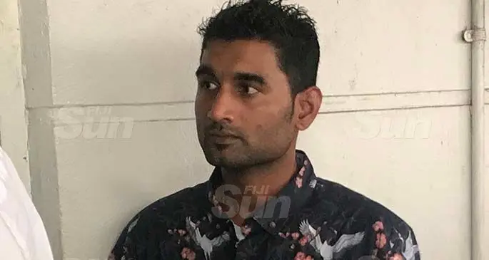 Accused Pranil Alvin Singh outside the Magistrates Court in Nasinu when he appeared last month. Photo: Ilaijia Ravuwai