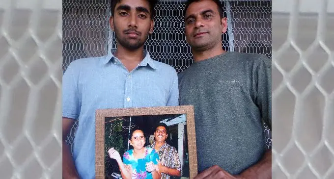 From left: Ravinesh Kumar with his uncle Hemand Kumar in Nadi on May 2, 2019.  Photo: Rohit Kumar