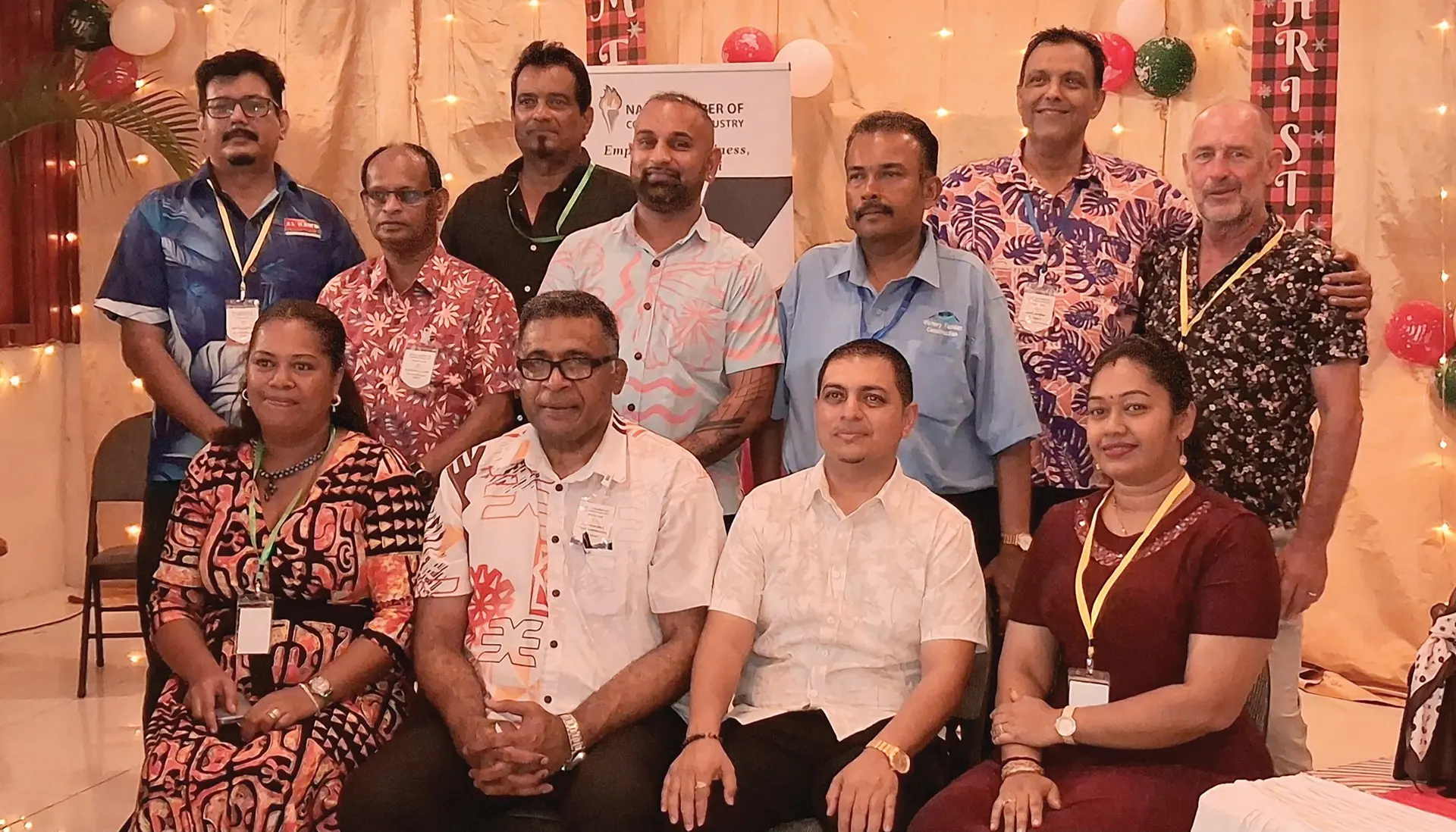 Minister of Finance, Commerce and Business Development Esrom Immanuel (sitting second from left), with board members of the Nadi Chambers of Commerce Industry. 