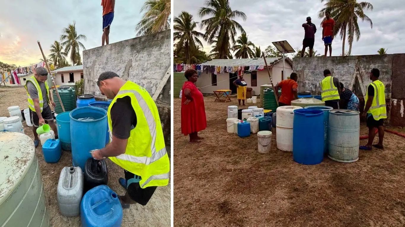 Families on Viwa Island are receiving relief from prolonged water shortages following an emergency water delivery to 427 people.
