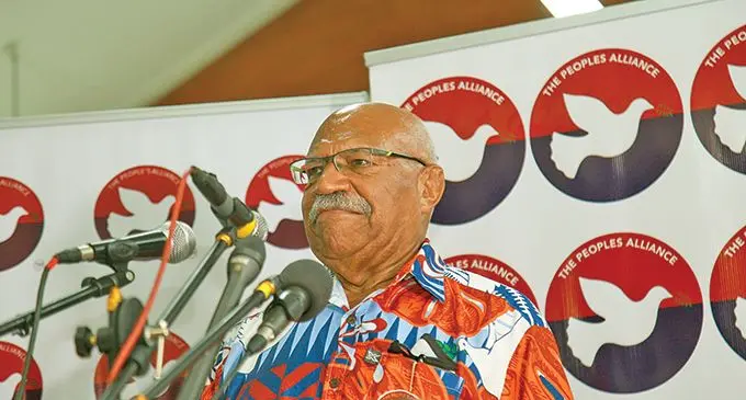 The People’s Alliance Party leader Sitiveni Rabuka.  Photo: Leon Lord